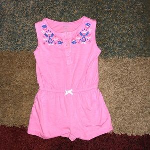 Pretty pink babygirls Carters romper